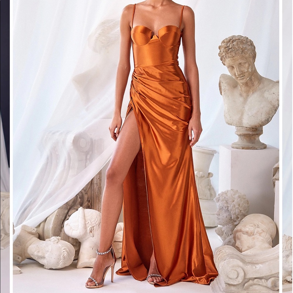 Alamour the Label Orange Nevali Dress Size M